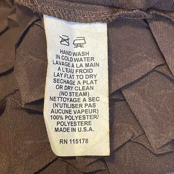 Komarov Jacket Womens Small Brown Textured Crinkle Mesh Sheer Open Front USA - Picture 4 of 6